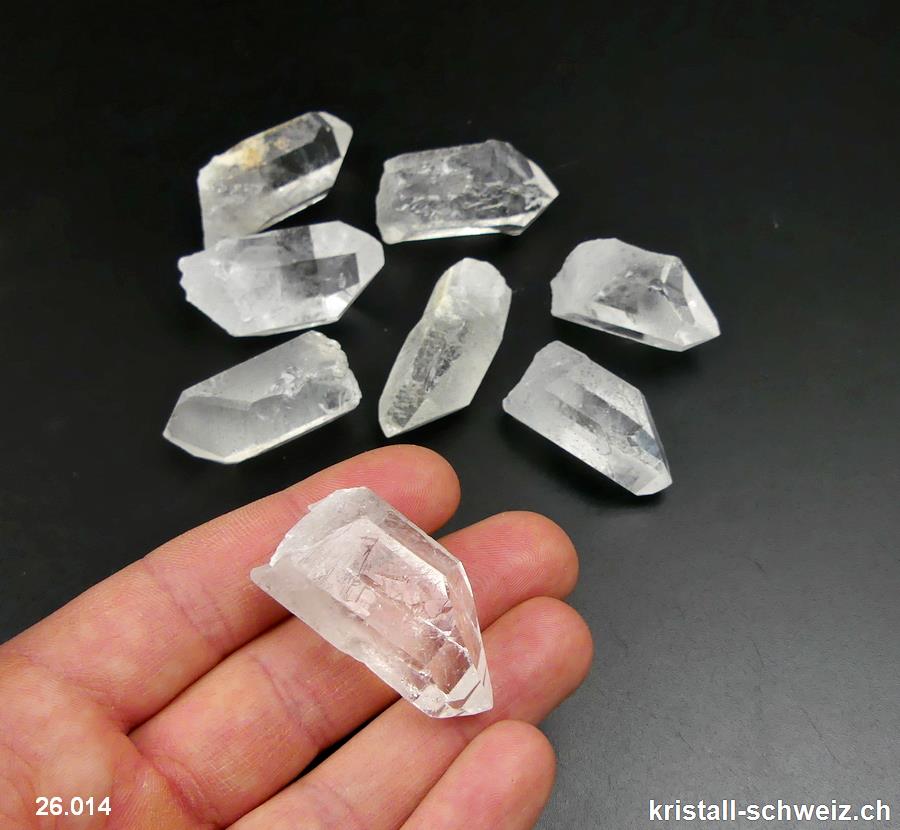 Bergkristall rohe Spitze 3,5 bis 4 cm, 13 - 17 Gramm