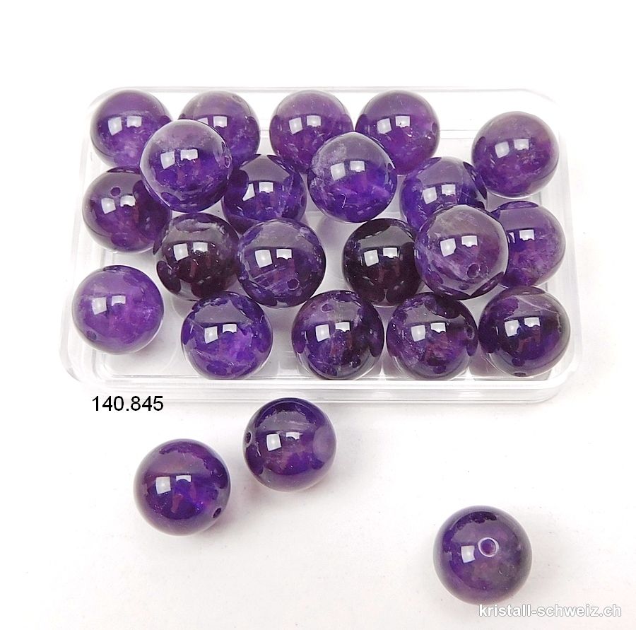 Amethyst, Kugel gelocht 10 - 10,5 mm