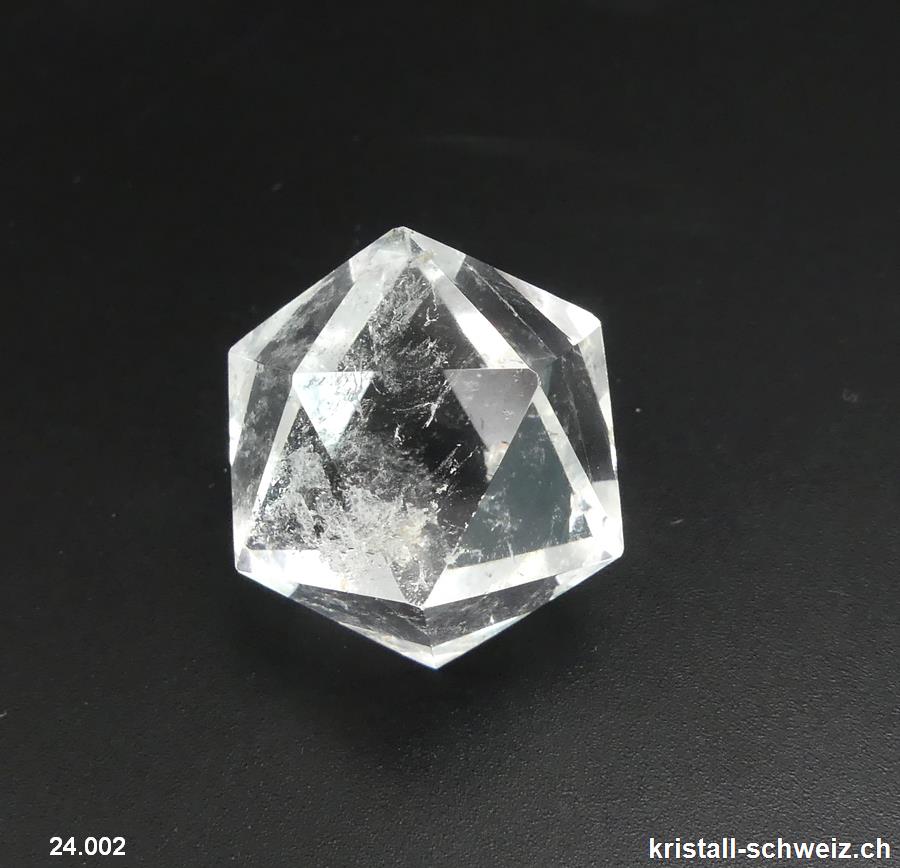 Ikosaeder Bergkristall diagonale 2,6 cm. Unikat
