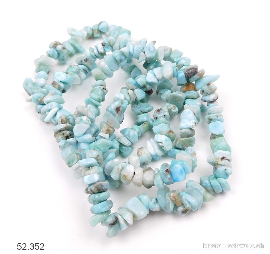 Armband Larimar Splitter, elastisch ca. 19 cm