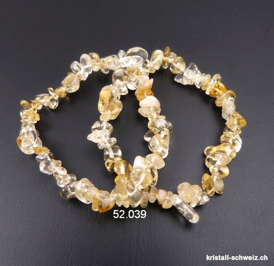 Armband Citrin, elastisch 18-18,5 cm. Grösse M