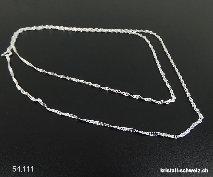 Verdrehte Kette aus 925 Silber, L. 80 cm