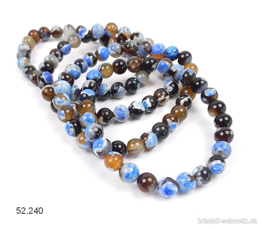 Armband Achat - EARTH 8 mm / 21 cm