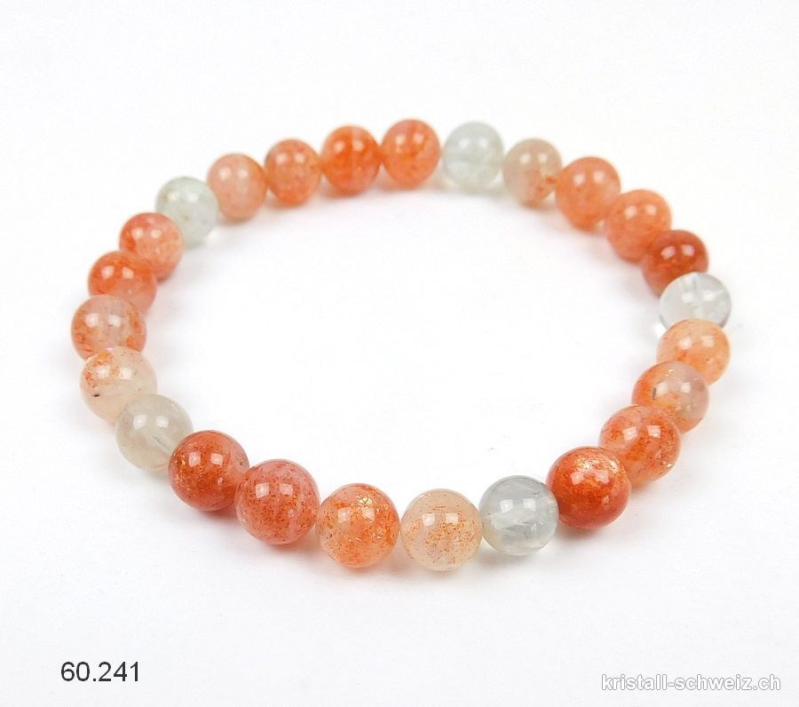 Armband Sonnenstein 7 mm, elastisch 17,5 cm