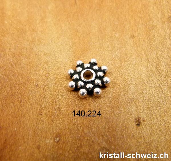 1 Stk. Ethno Blume 10 mm, Zwischenteil 925er Silber