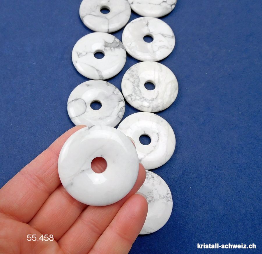 Magnesit - Howlith Donut 4 cm