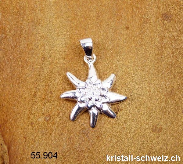 Anhänger Edelweiss aus Silber 925. Durchmesser 1,5 cm