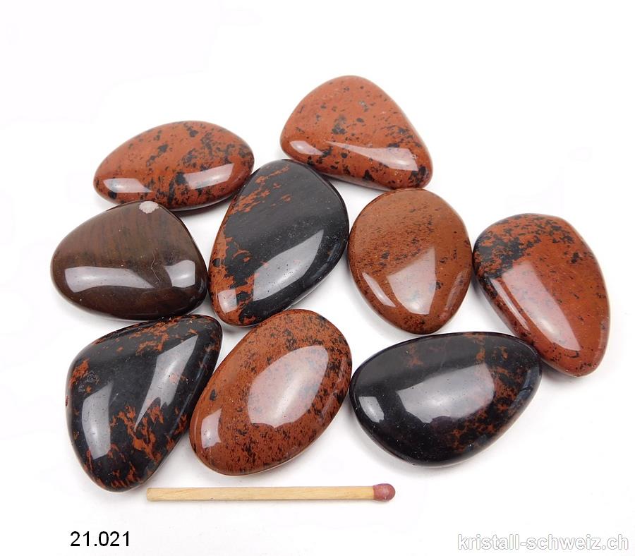 Obsidian Mahagoni flach 3,5 - 4 cm. Grösse M-L. SONDERANGEBOT