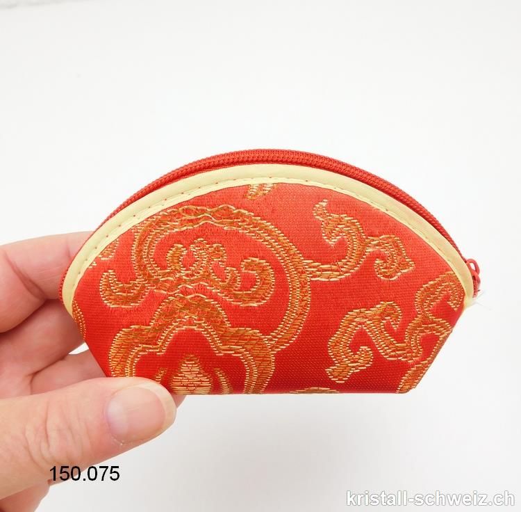 Tasche Halbmond Rot - Gold, mit Reißverschluss. SONDERANGEBOT