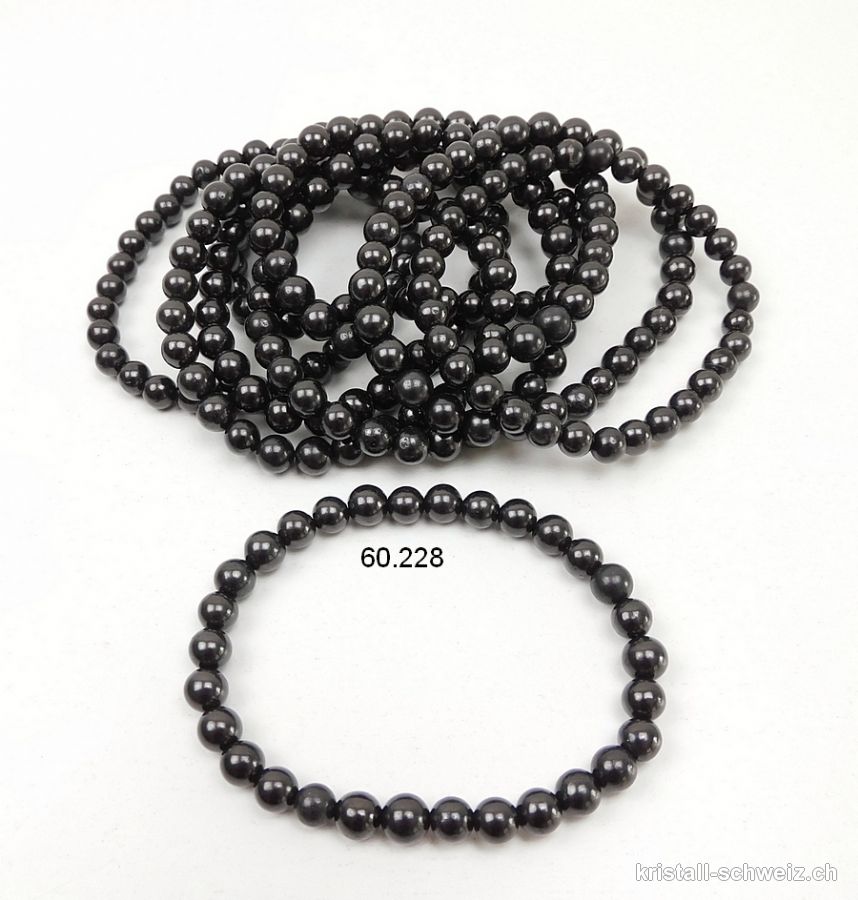 Armband Schungit 6 mm / 18,5 - 19 cm
