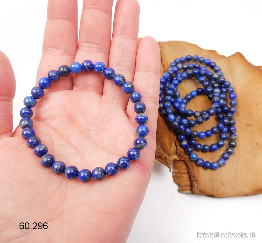 Armband Lapislazuli 6 - 7 mm / 17,5 - 18 cm