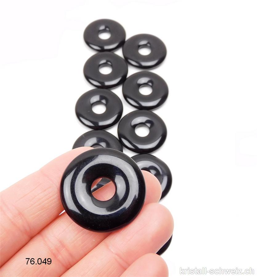 Obsidian schwarz Donut 3 cm