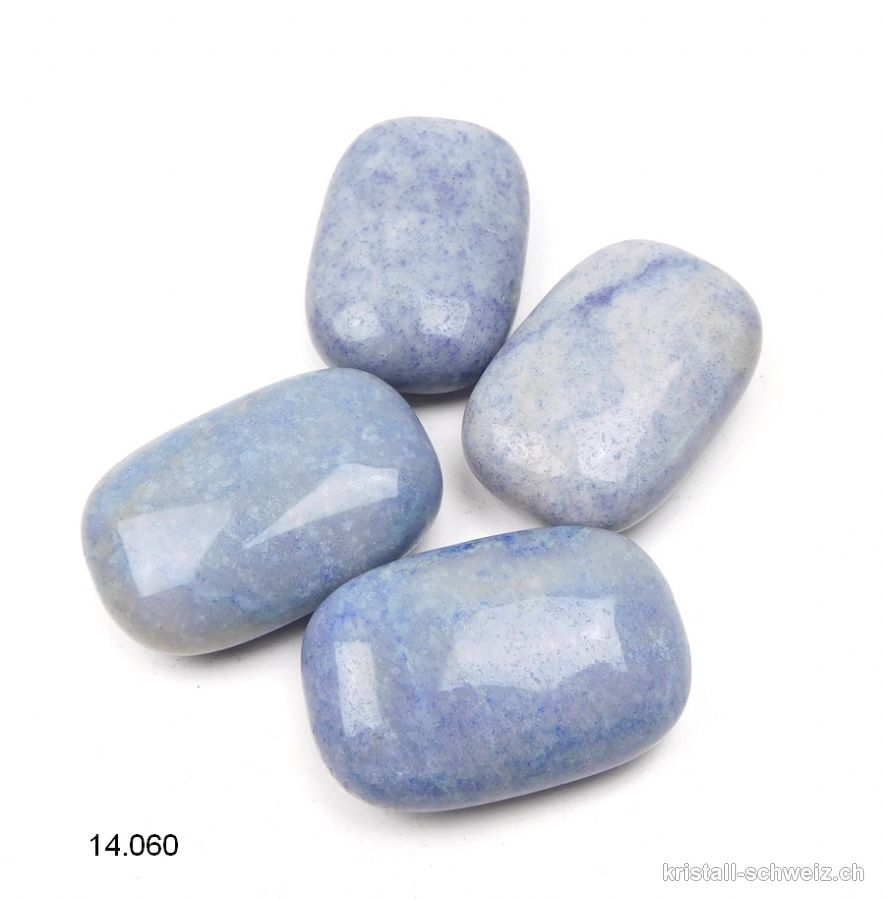 Quarz blau, Antistress rechteckig 4,5 x 3 cm