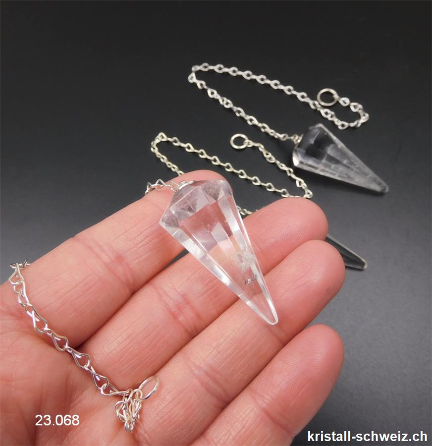 Pendel Bergkristall facettiert 3,5 bis 4 cm