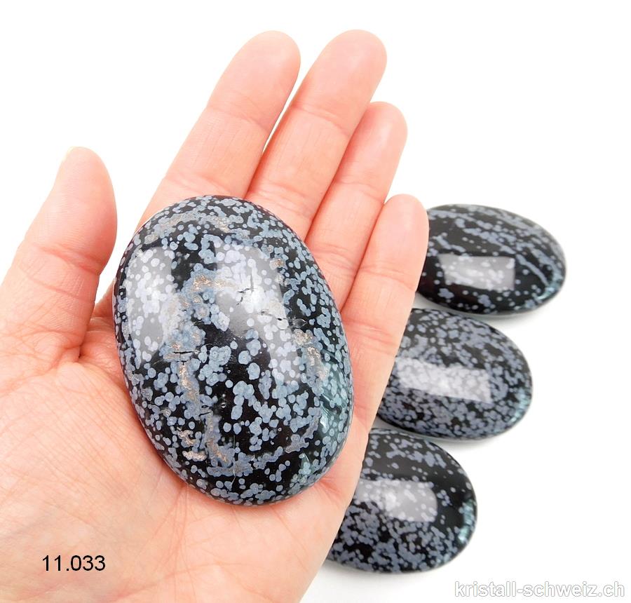 Obsidian - Schneeflocken-Obsidian Seifenstein 7 x 5 cm