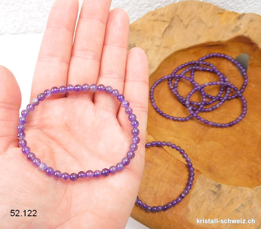 Armband Amethyst 4,5 mm / 19 cm. Grösse L