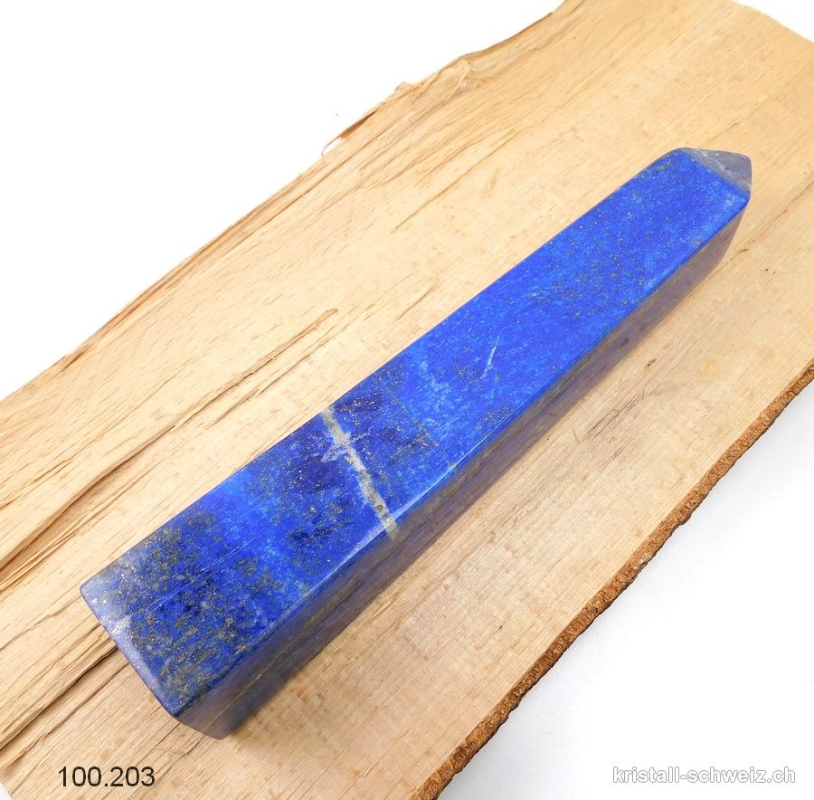 Lapislazuli natur auf Afghanistan, Obelisk 21,5 cm. Einzelstück 636 Gramm