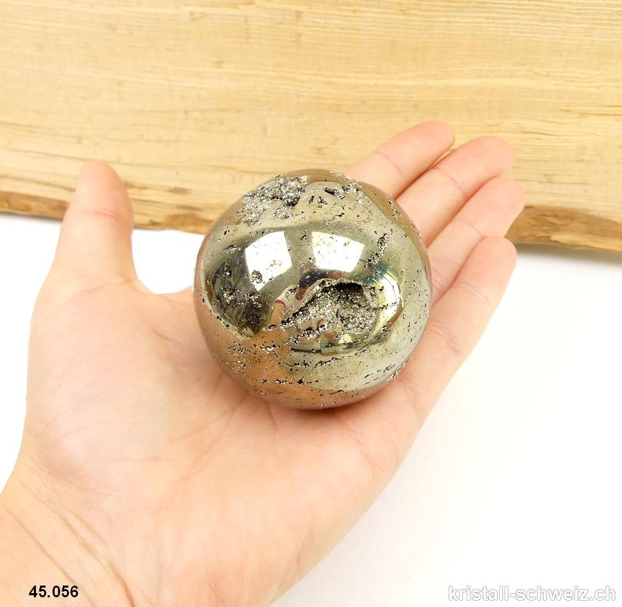 Kugel Pyrit aus Peru 5,6 cm. Einzelstück 375 Gramm