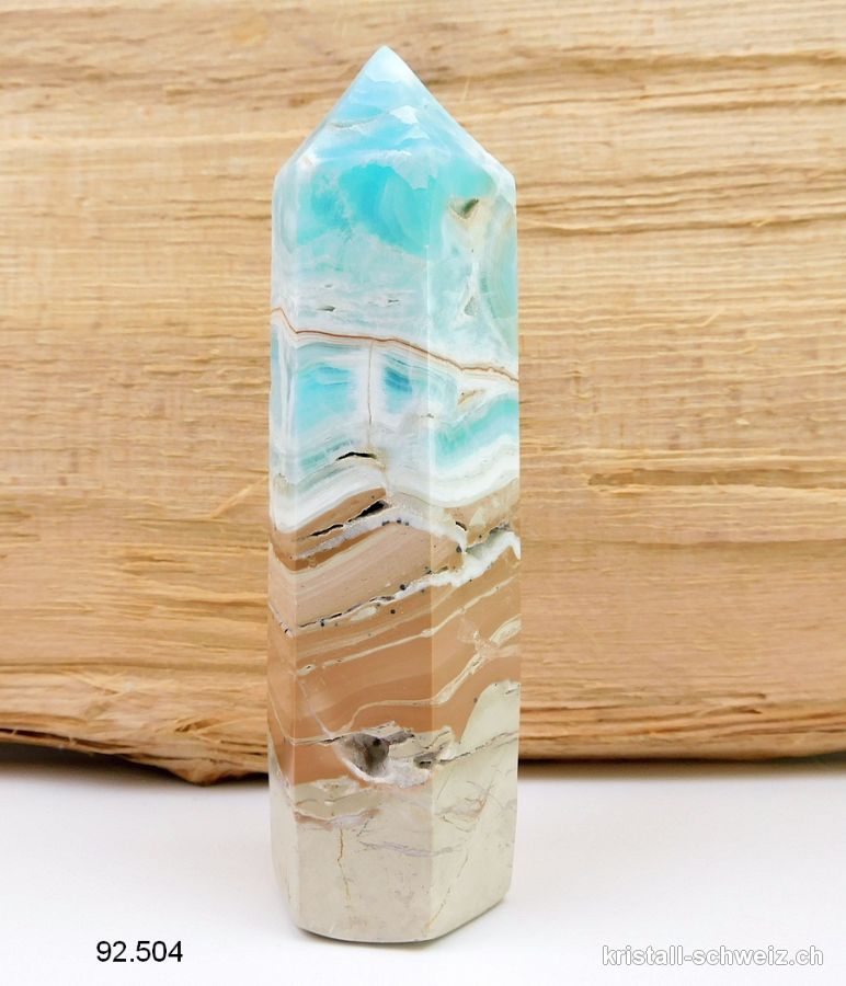 Calcit natur aus Afghanistan, Obelisk 12 cm. Einzigartiges Sammlerstück