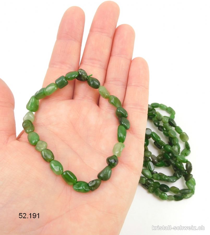 Armband Kanada Jade 6 - 8 mm / 19 - 19,5 cm. Grösse M-L