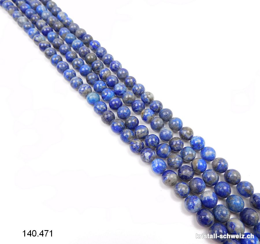 Strang Lapislazuli 6,5 mm / 39 cm, ca. 62 Kugeln. Sonderangebot