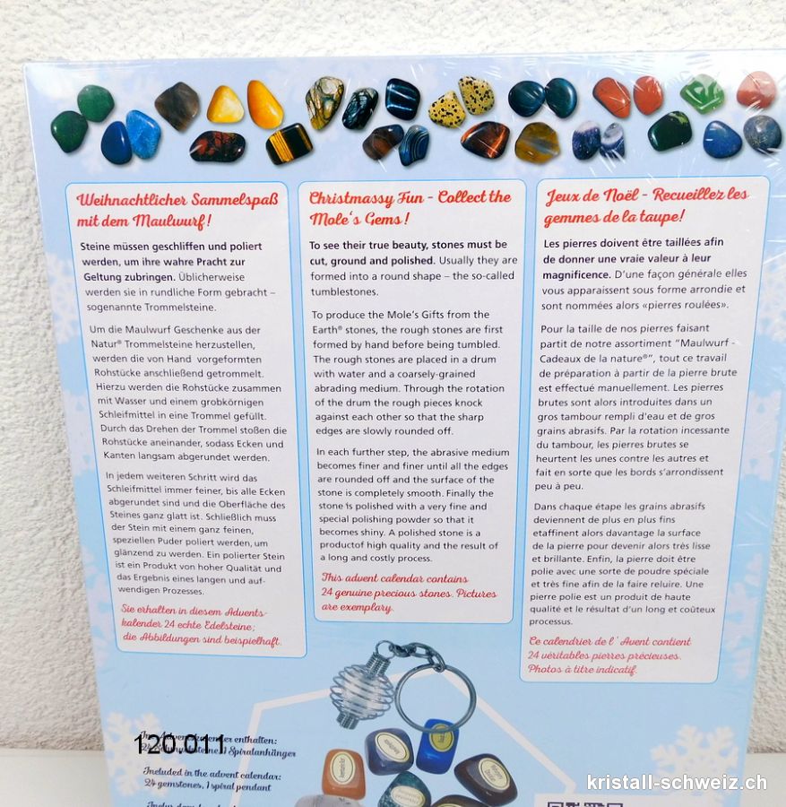 1 Adventskalender mit Edelsteine