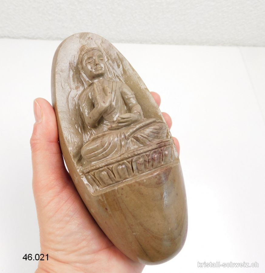 Lingam - gravierter Buddha Shiva Lingham 16 cm. Einzelstück 1'049 Gramm