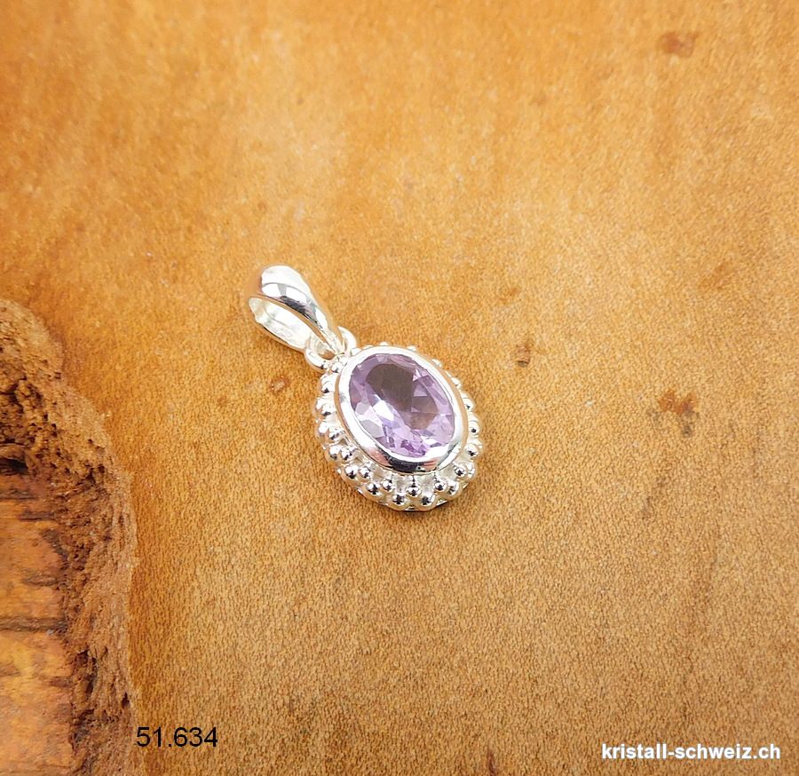 Anhänger Amethyst facettiert aus 925 Silber