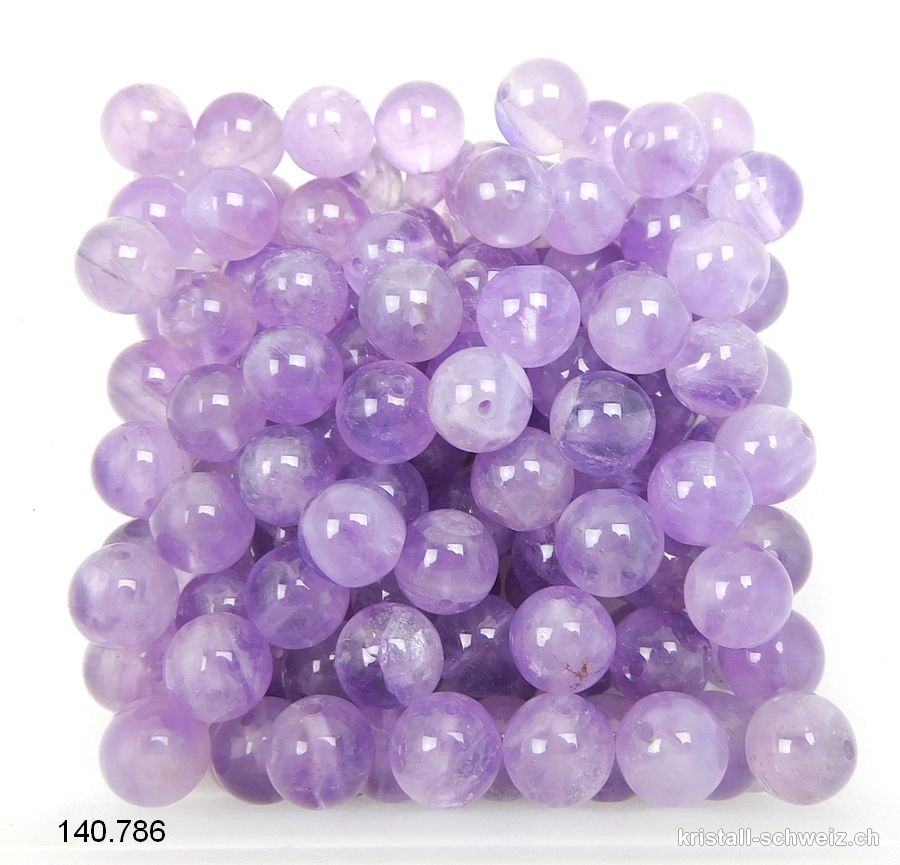 Amethyst hell, Kugel gelocht 8 - 8,2 mm