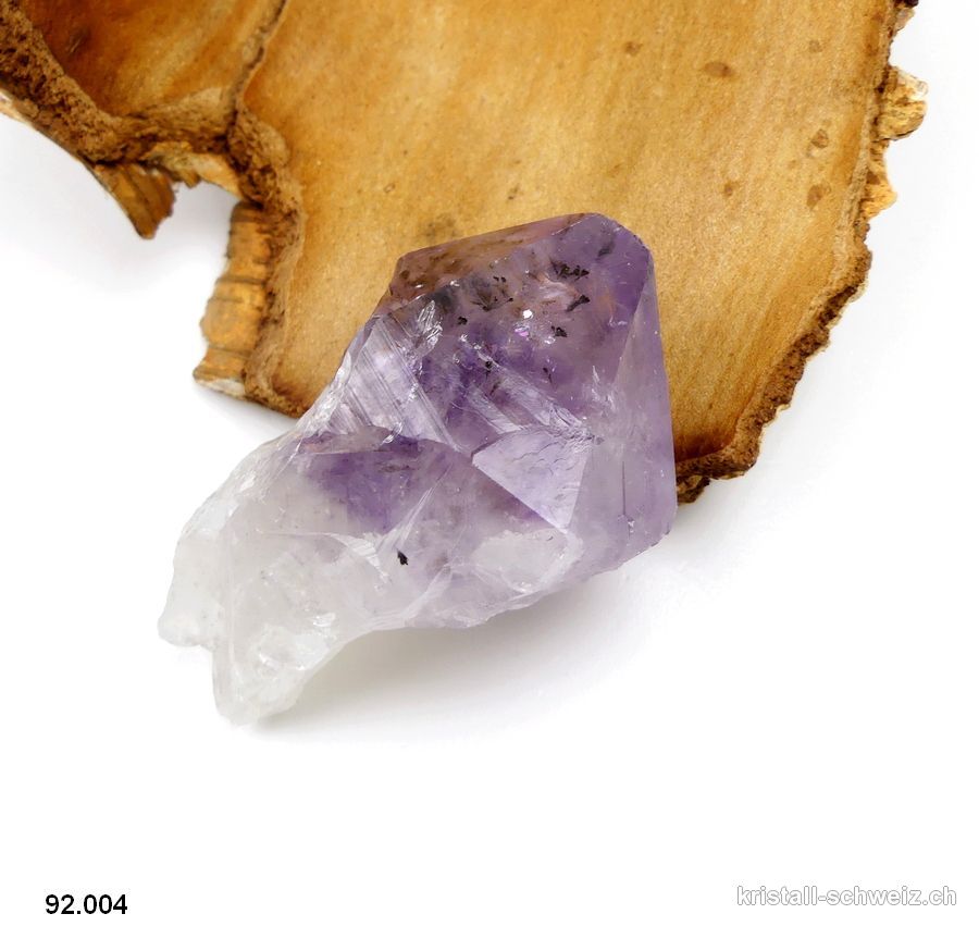 Amethyst mit Goethit Rohspitze aus Brasilien 7,2 cm. Unikat