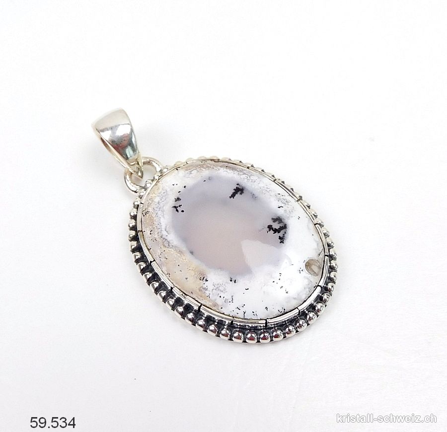 Anhänger dendriten Opal aus Silber 925. Einzelstück