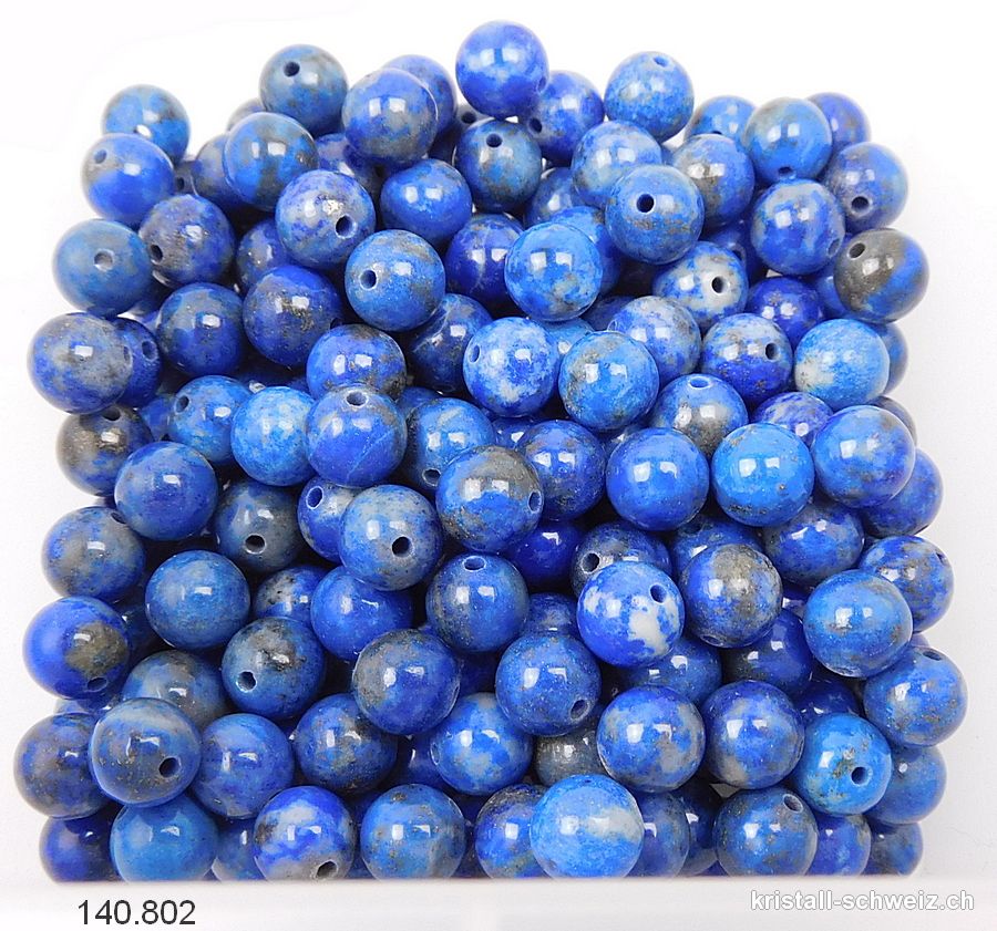 Lapislazuli, Kugel gelocht 6,5 mm