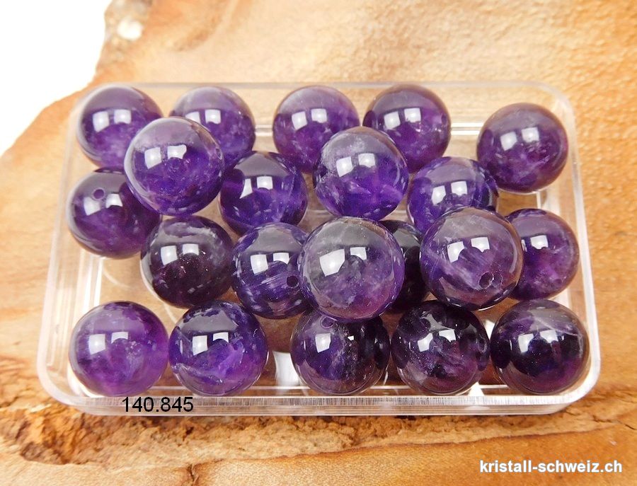 Amethyst, Kugel gelocht 10 - 10,5 mm