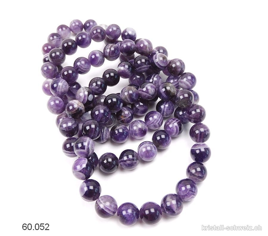 Armband Amethyst Chevron 10 mm / 19,5 cm