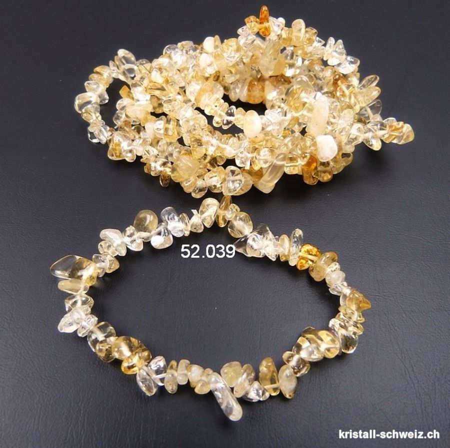Armband Citrin, elastisch 18-18,5 cm. Grösse M