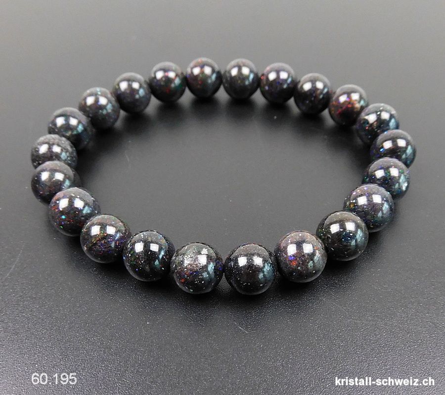 Armband Opal Andamooka 8,5 mm / 18,5 cm. Unikat