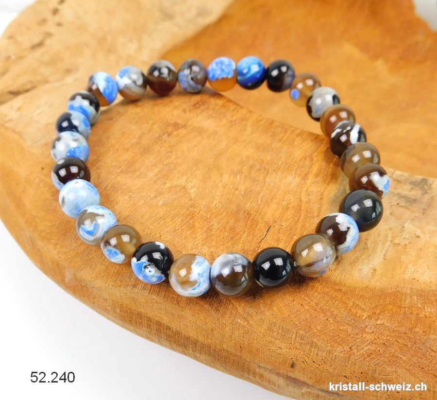 Armband Achat - EARTH 8 mm / 21 cm