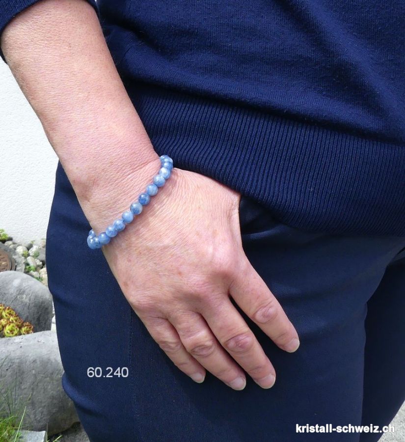 Armband Cyanit - Kyanit blau 7 mm / 18 cm