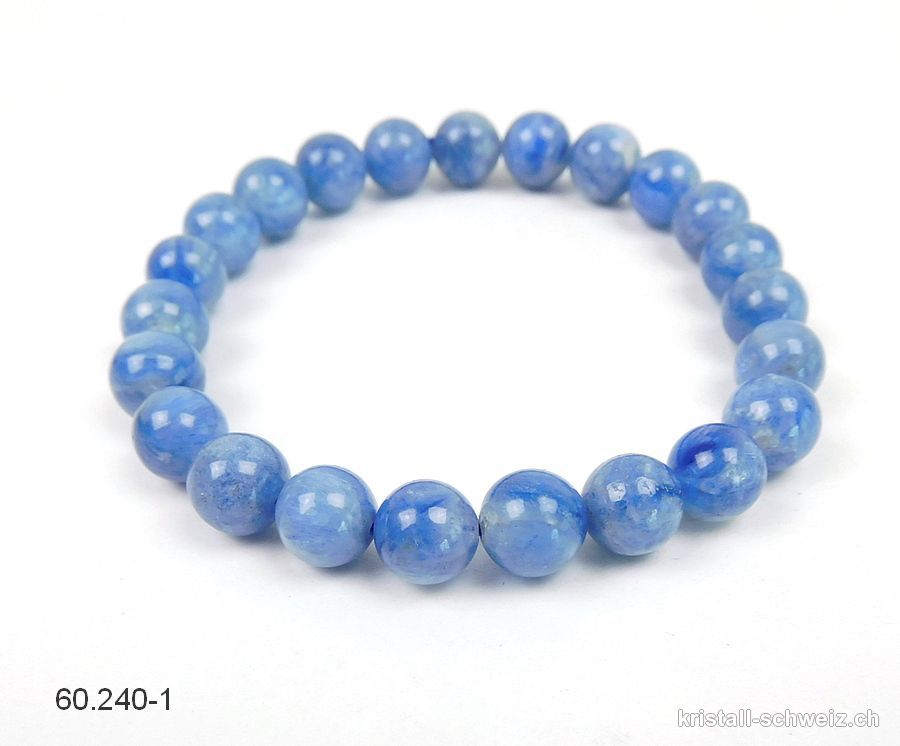 Armband Cyanit - Kyanit blau 8 mm / 18,5 cm. Unikat
