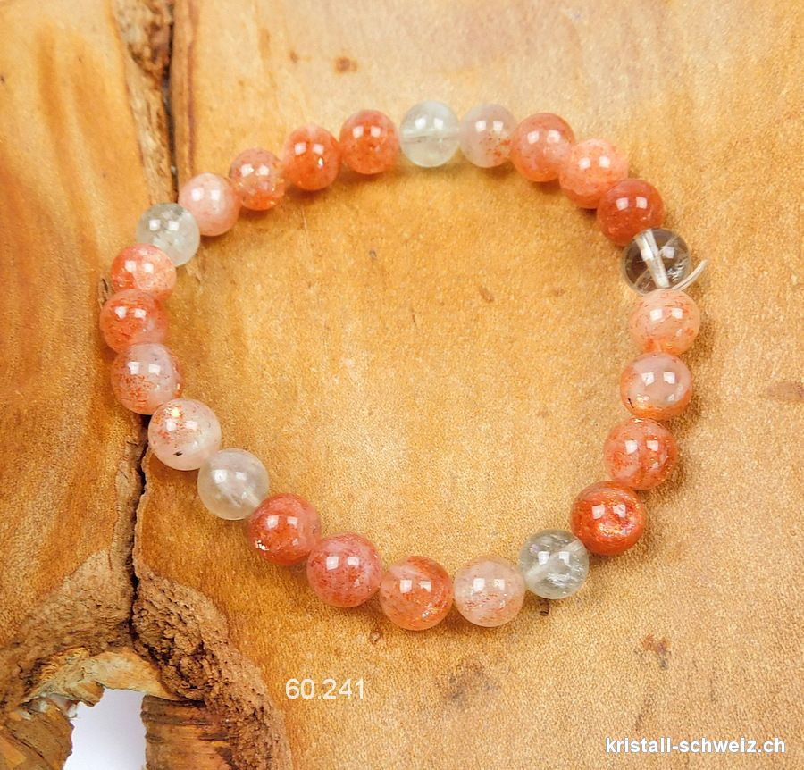 Armband Sonnenstein 7 mm, elastisch 17,5 cm