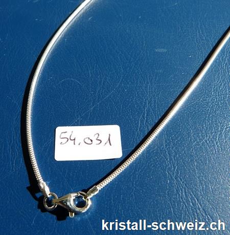 Schlangenkette rund aus 925 Silber, L. 42 cm