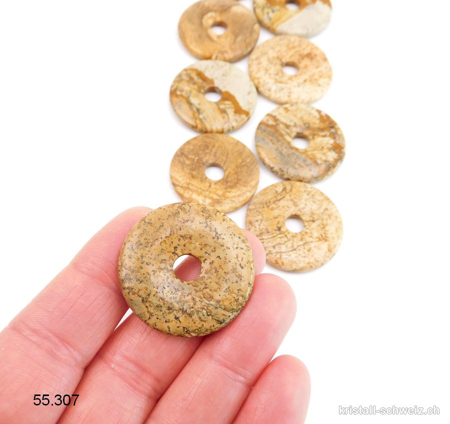 Jaspis Landschaft - Bilder Jaspis, Donut 3 cm. Sonderangebot