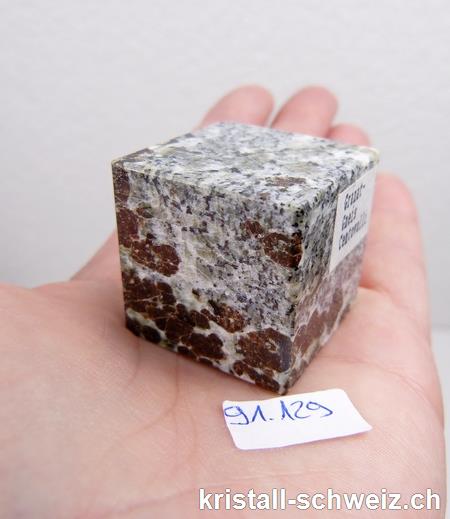 Granat in Matrix Gneis, Würfel von 3 x 3 cm. Einzelstück