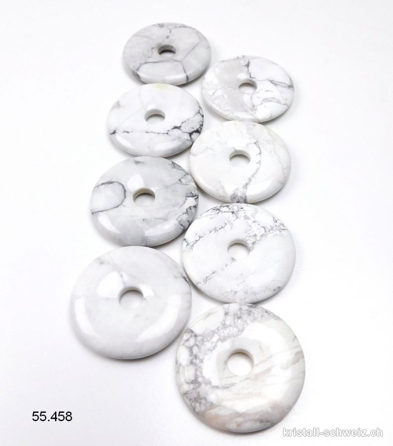 Magnesit - Howlith Donut 4 cm