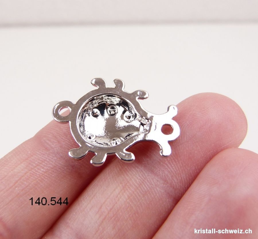 Zwischenteil Marienkäfer mit 2 Ösen, aus Metall 2,5 x 2 cm. SONDERANGEBOT