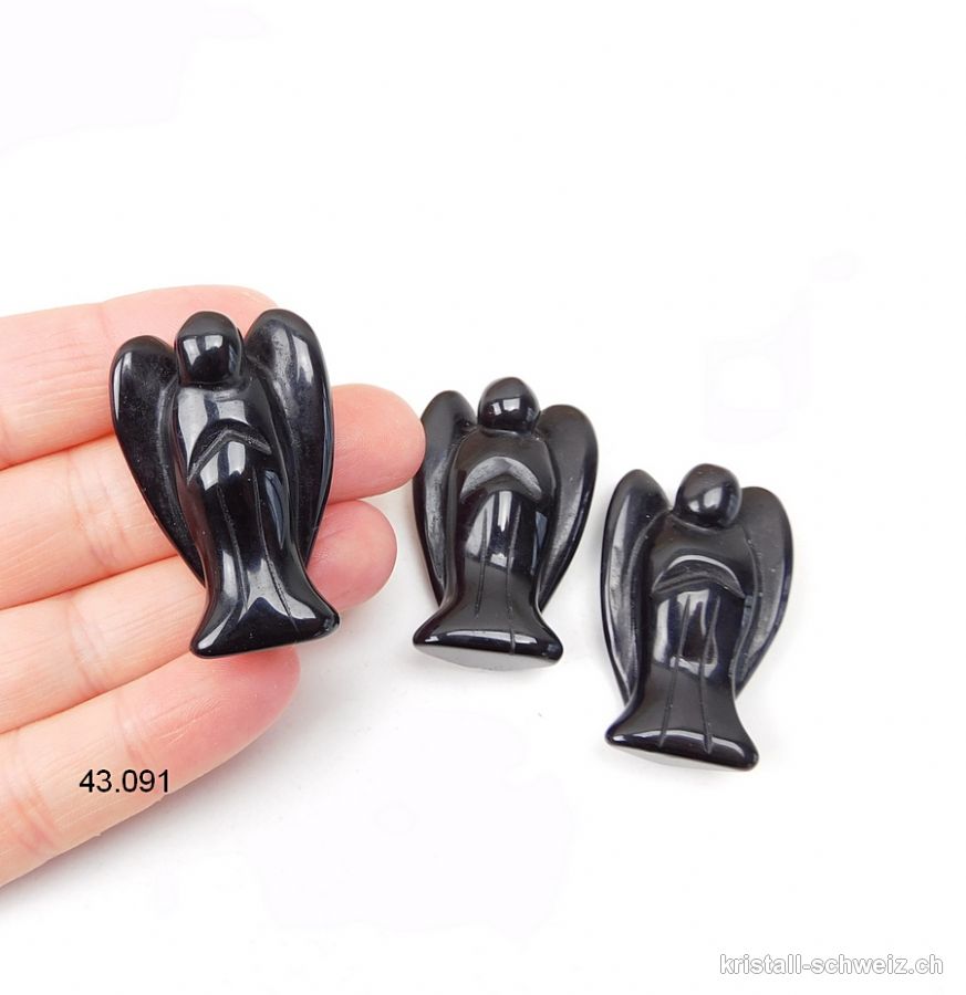 Engel Obsidian schwarz 3,8 - 4 cm