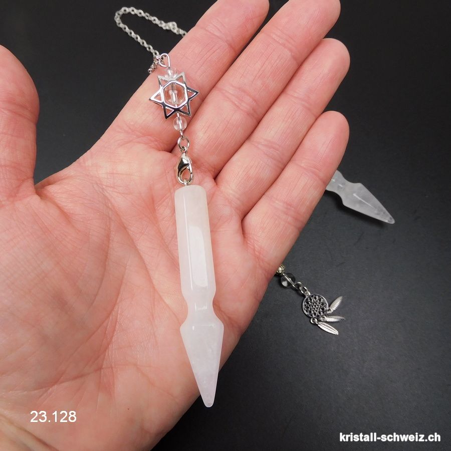 Pendel Bergkristall weiss 6 cm, mit Dreamcatcher 