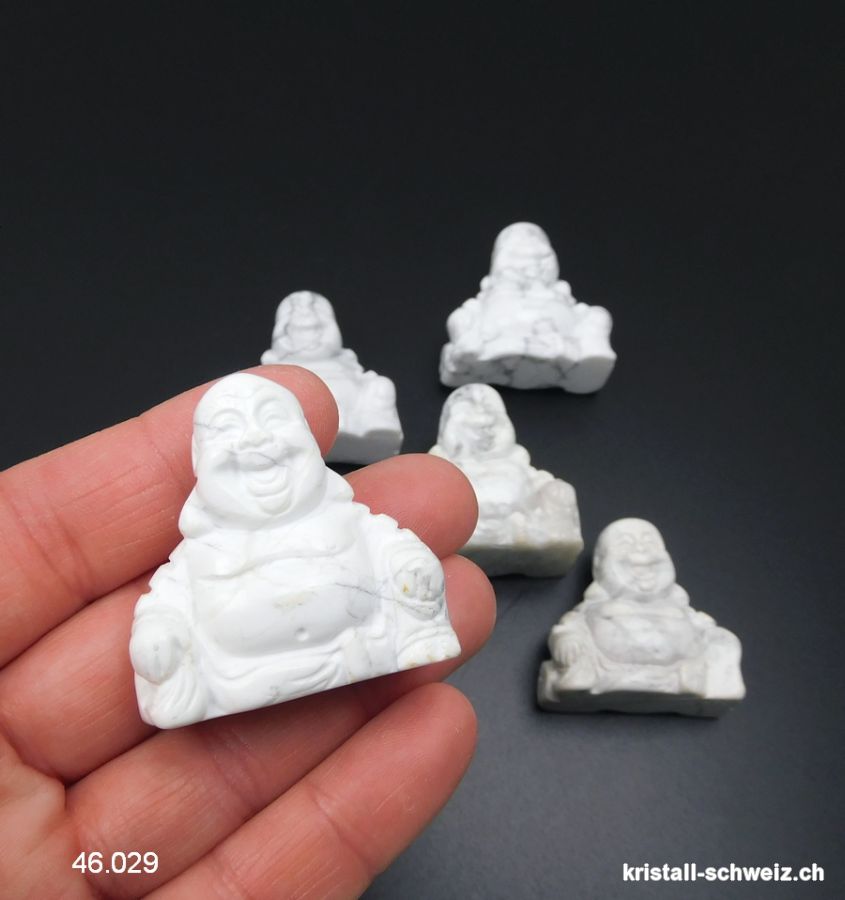 Buddha Magnesit - Howlith 3,7 x 3,7 cm