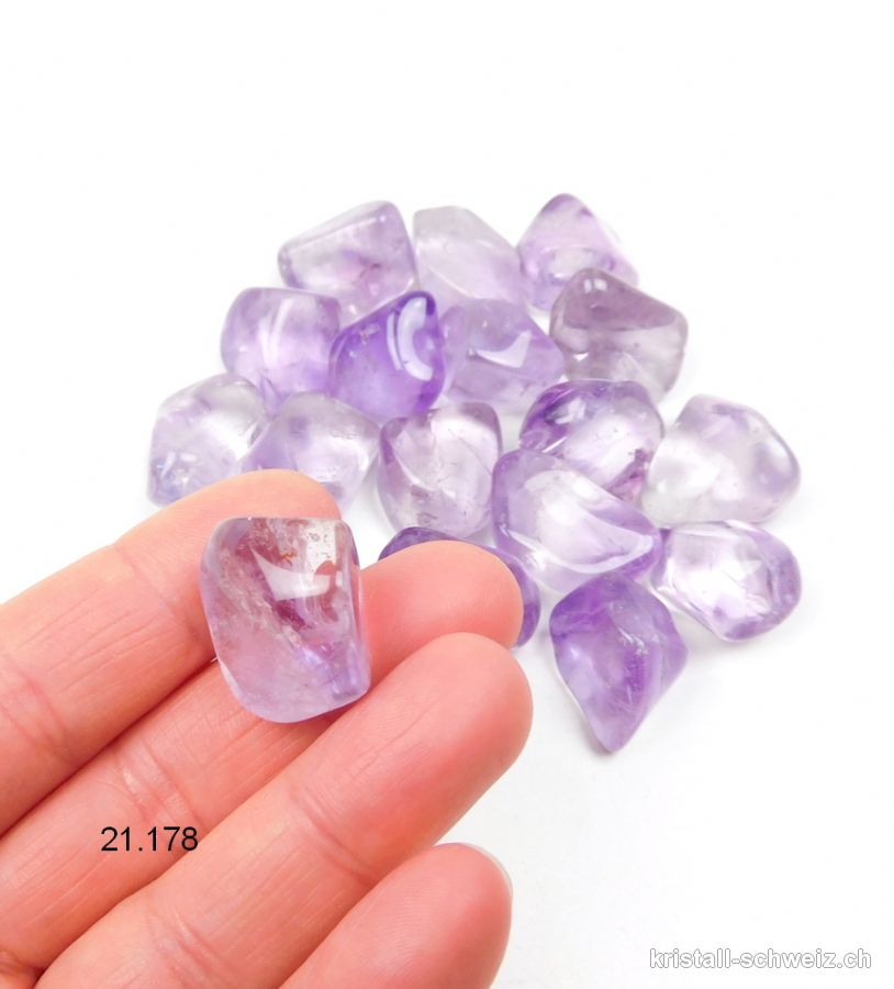 Amethyst hell aus Brasilien 2 - 2,5 cm / 7 - 9 Gramm. Grösse S-M