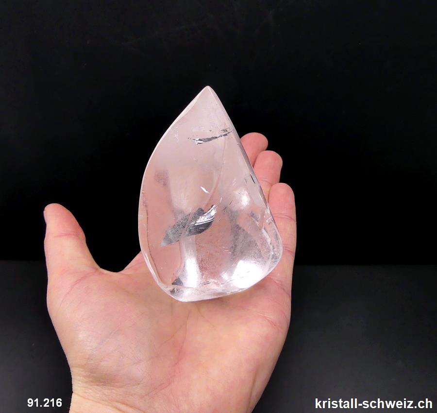 Bergkristall Flamme 9,2 cm. Einzelstück 230 Gramm